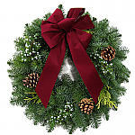 Christmas Wreaths Outdoor Burgundy Velvet R2-Trad