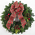 Deluxe Christmas Wreaths Wired Traditional Plaid