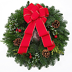 Deluxe Christmas Wreaths Wired Red Velvet