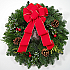 (#1)-Wired Red Velvet Fresh Christmas Wreath