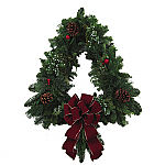 Deluxe Fresh Christmas Tree Wired Burgundy Velvet