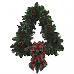 Deluxe Fresh Christmas Tree Wired Holiday Plaid