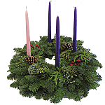 Fresh Advent Wreath Centerpiece