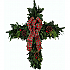 Christmas Cross (#3 ) Traditional Plaid Ribbon