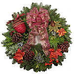 Autumn Forest Bounty Holiday Wreath Red