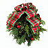 Fresh Christmas Kissing Ball Holiday Plaid Ribbon