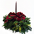 Christmas Centerpieces - Burgundy Velvet Holiday Centerpiece