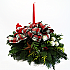 Traditional Christmas Wreath Outdoor Bright Red Velvet