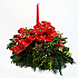 Traditional Christmas Wreath Outdoor Burgundy Velvet