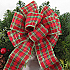 Wired Traditional Plaid Christmas Bow