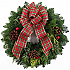 Fresh Christmas Wreaths Wired Traditional Plaid