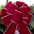 Wired Burgundy Velvet Christmas Bow