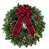 Fresh Christmas Wreaths Wired Burgundy Velvet