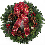 Christmas Wreaths Burgundy Finesse Wreath