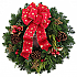 Christmas Wreaths Red & Gold Fresh Christmas Wreaths