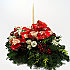 Fresh Christmas Centerpieces - Winter Snow Rose Centerpiece