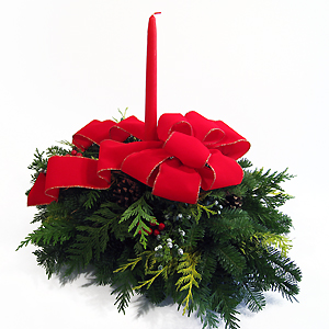 Red Velvet Christmas Centerpieces