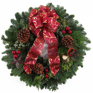 Burgundy Finesse Christmas Wreaths