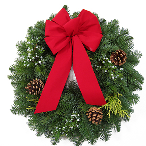 26" Traditional Holiday Wreath