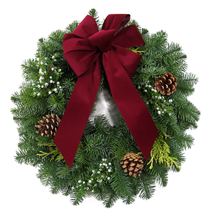 22" Traditional Holiday Wreath