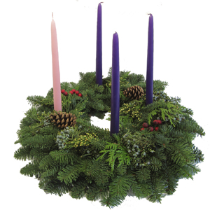 Fresh Christmas Advent Wreath