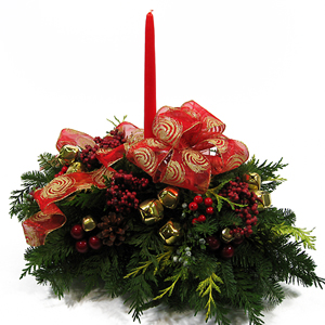 Berries and Bells Christmas Centerpiece