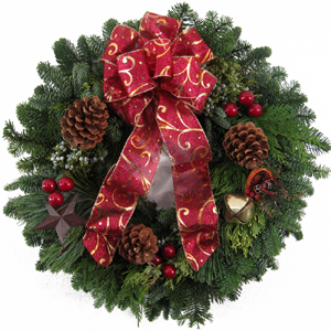 Burgundy Finesse Christmas Wreaths