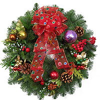 Christmas Ornament Holiday Wreath