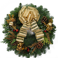 Glory In Gold Designer Wreath