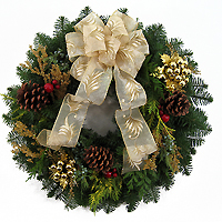 Golden Elegance Christmas Wreaths