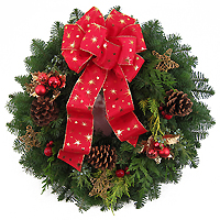 Red & Gold Splendor Christmas Wreaths