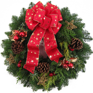 Red & Gold Splendor Christmas Wreaths