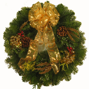 Golden Elegance Christmas Wreaths