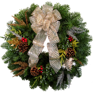 Silver & Gold Glimmer Wreath