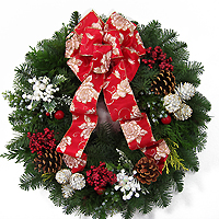 Winter Snow Rose Christmas Wreaths