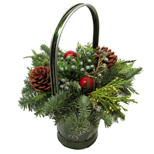 Christmas Kettle Centerpiece - Emerald