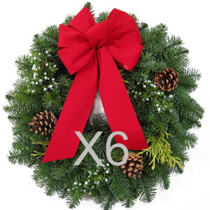 26 Inch Traditional Wreath 6pk